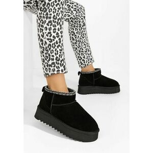 Cizme tip ugg cu platformă Andree negre imagine