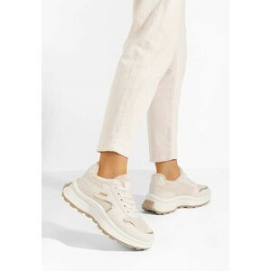 Sneakers dama imblaniti Azaira bej imagine