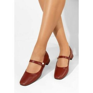 Pantofi cu toc mic Jenelle rosii imagine