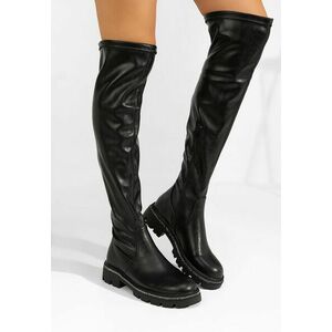 Cizme lungi peste genunchi Niko negre imagine