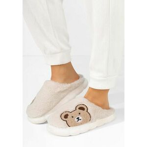Papuci de casa dama Brandi bej imagine