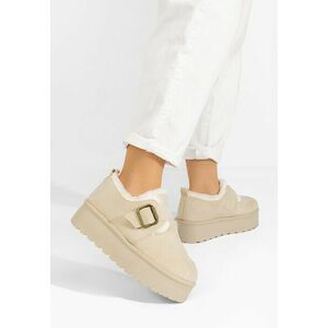 Saboti dama cu platforma Suzie bej imagine