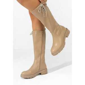 Cizme dama fara toc Johnetta kaki imagine