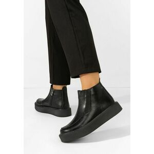 Ghete dama piele Shannan negre imagine