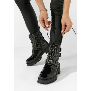 Ghete cu talpa groasa Caitlynn negre imagine