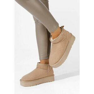 Cizme tip ugg Maya kaki imagine