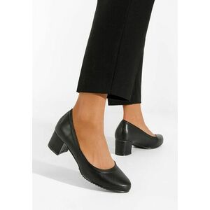 Pantofi cu toc mediu Zinia negri imagine