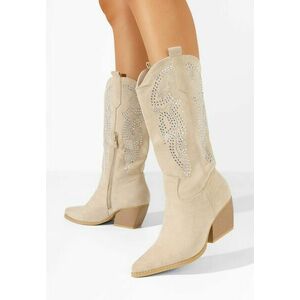 Cizme cowboy dama Tanassie bej imagine