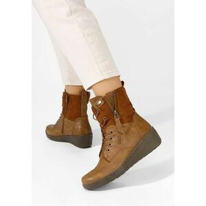 Ghete cu platforma Felisa camel imagine