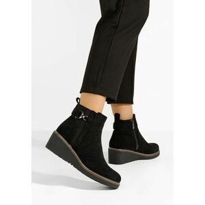 Ghete cu platforma Aderva negre imagine