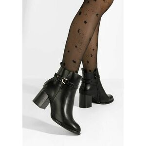 Botine cu toc gros Sherika negre imagine
