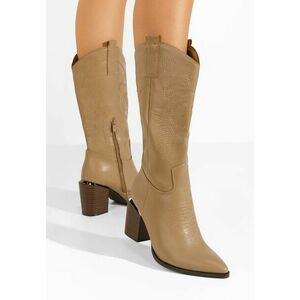 Cizme cowboy damă Galice kaki imagine