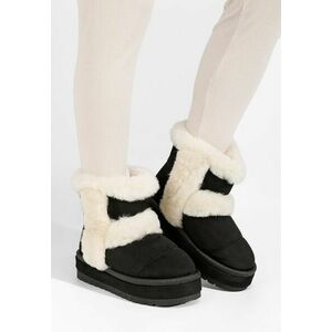 Cizme tip ugg Tarra negre imagine