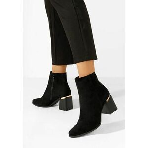 Botine cu toc gros Isora V3 negre imagine