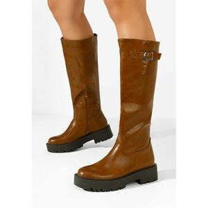 Cizme inalte dama Sheala camel imagine
