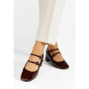 Pantofi cu toc gros Anitra grena imagine