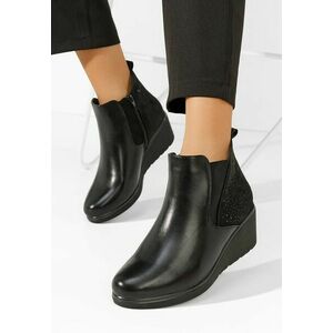 Botine cu platforma Sybil negre imagine