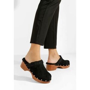 Saboti cu toc Nancie negri imagine