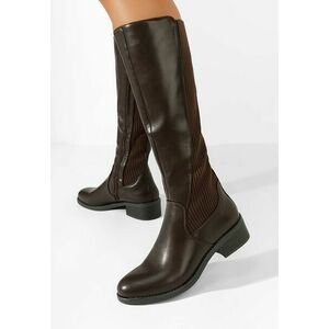 Cizme cu toc mic Rosyena maro imagine