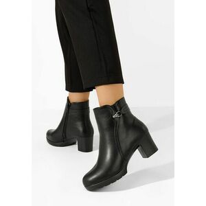 Botine cu toc Luetta negre imagine