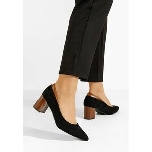 Pantofi cu toc gros Kiori V2 negri imagine