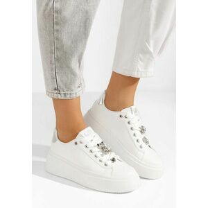 Sneakers cu platformă Amale albi imagine
