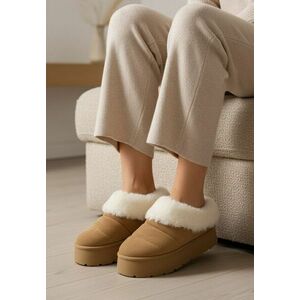 Papuci cu platformă Dierra camel imagine