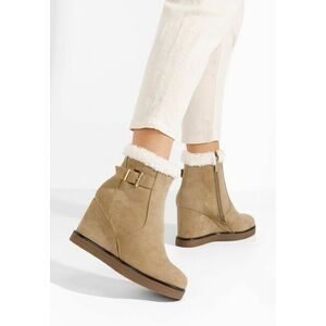 Botine cu platforma Biannca V2 kaki imagine