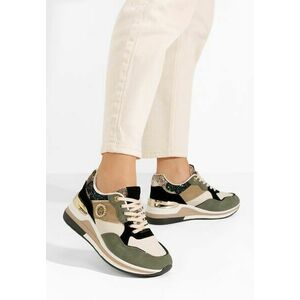 Sneakers cu platforma Magaly verzi imagine