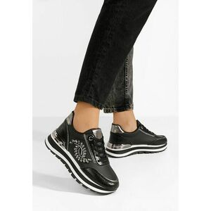 Sneakers cu platforma Reyma negri imagine