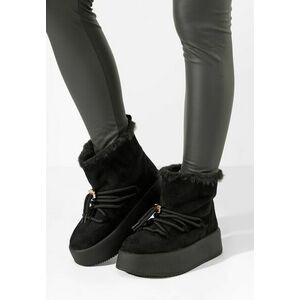 Ghete cu platformă Carmelle negre imagine