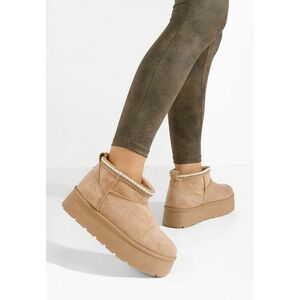 Cizme tip ugg Freija kaki imagine