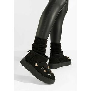 Cizme tip ugg Sanara negre imagine