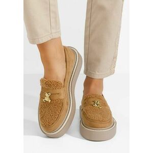 Mocasini dama Velencia camel imagine