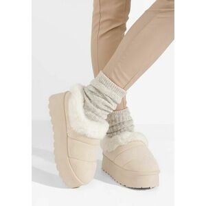 Papuci cu platformă Dierra V5 bej imagine