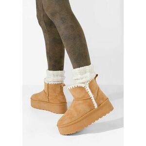 Ghete cu platformă Lorely camel imagine