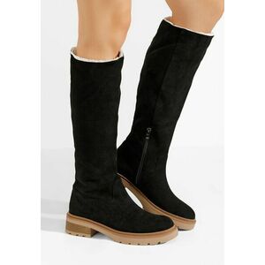 Cizme dama fara toc Nolia negre imagine