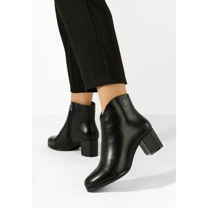 Botine dama cu toc Paulene negre imagine