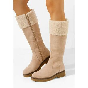 Cizme lungi fara toc Hadiza bej imagine