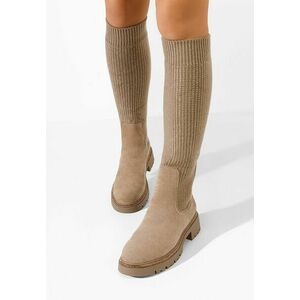 Cizme tip soseta Zorina kaki imagine
