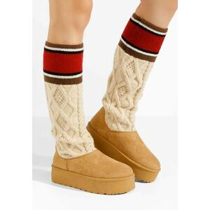 Cizme inalte dama Nancie camel imagine