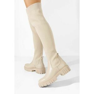 Cizme tip soseta Arifa bej imagine