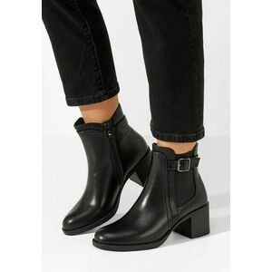 Botine dama cu toc Ketana negre imagine