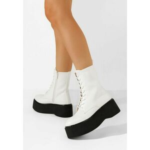 Ghete cu platformă Estere albe imagine