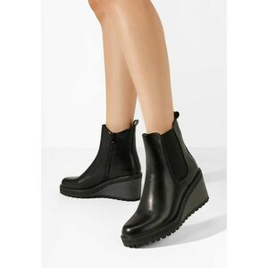 Botine cu platforma Aleisa negre imagine