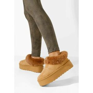 Cizme tip ugg Sevina V2 camel imagine