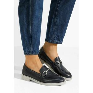 Mocasini dama piele Noreen navy imagine
