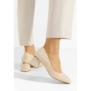 Pantofi cu toc gros Cabrilla V4 bej imagine