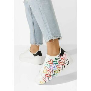 Sneakers dama Carlina V2 albi imagine