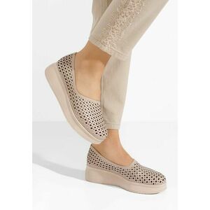 Pantofi casual dama piele Patti bej imagine